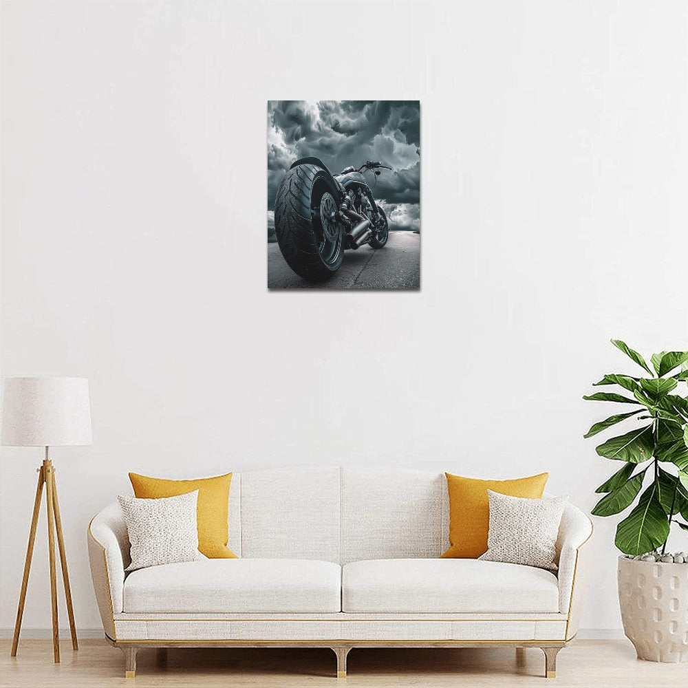 Motorcycle Framed Canvas Print