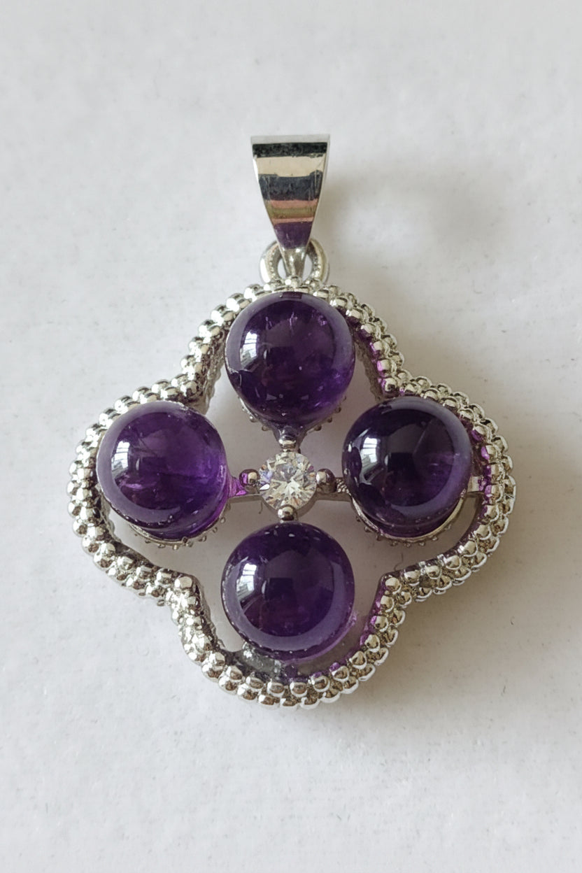 4 Stones + Rhinestone Pendant Necklaces