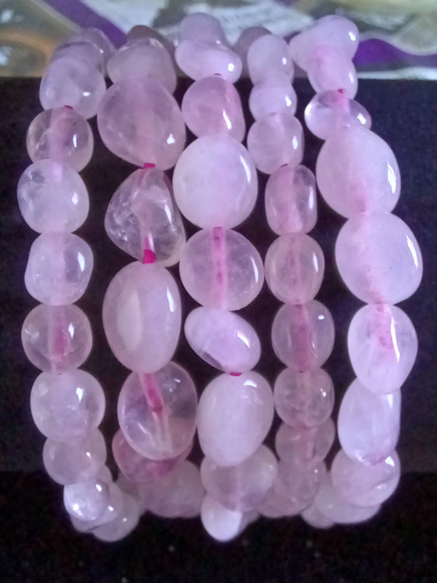Rose Quartz Natural Stone Stretch Bracelet