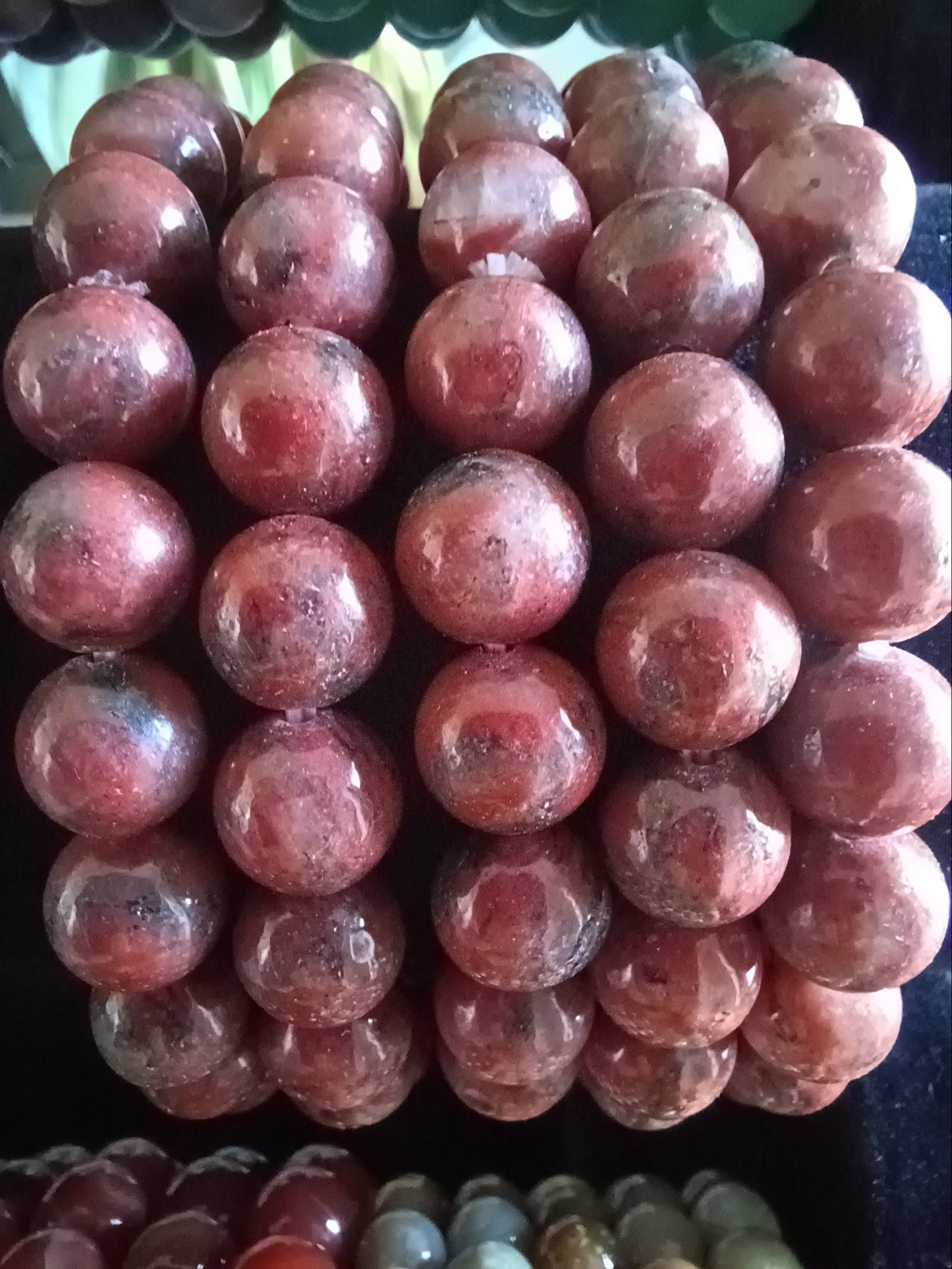 Red Jasper Natural Stone Stretch Bracelet