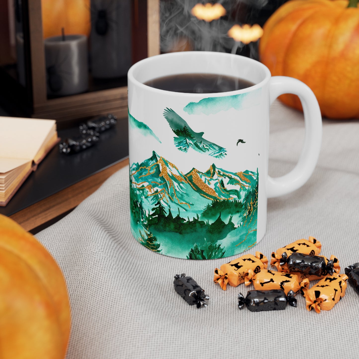 Mountain Scene Ceramic Mug 11oz