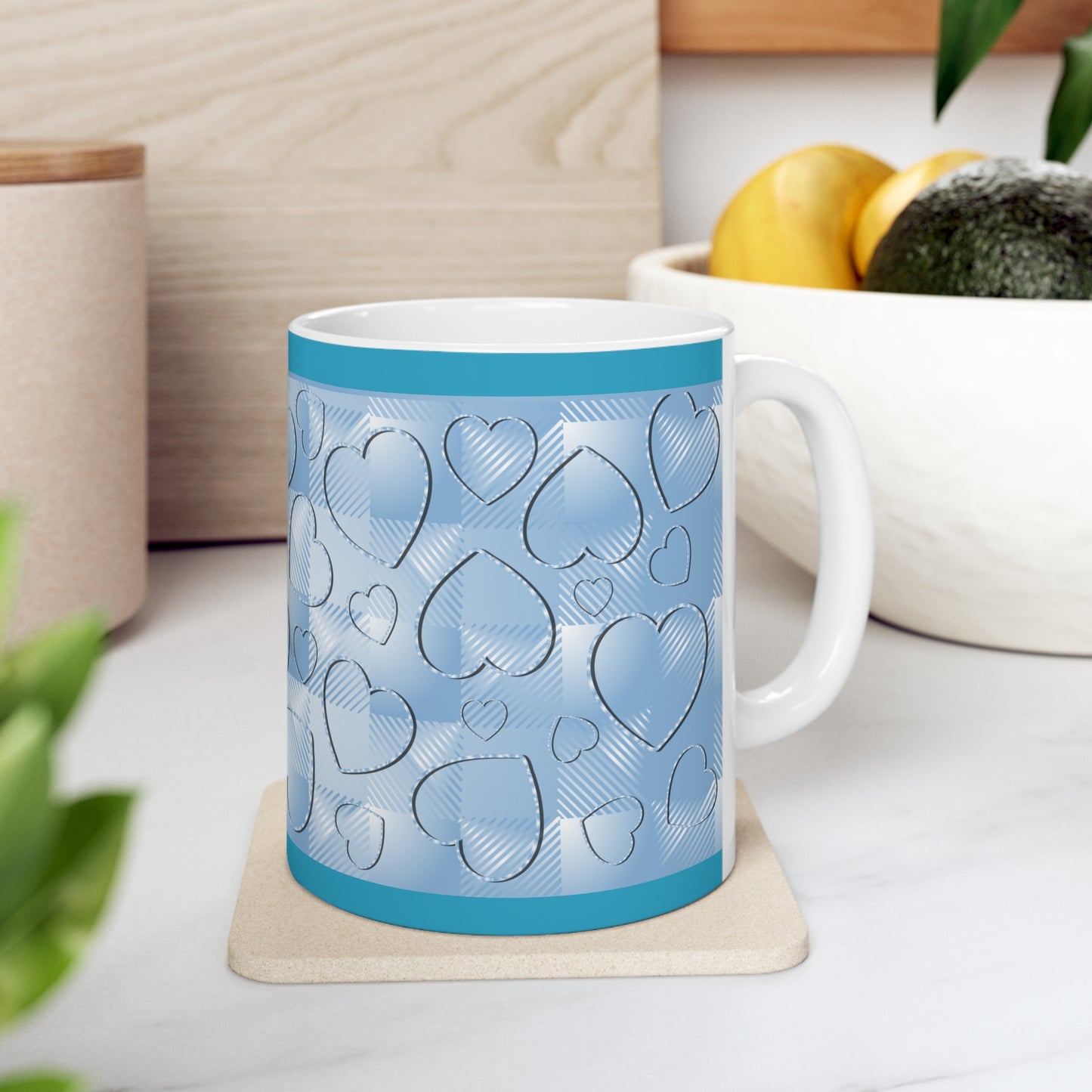 Blue Buffalo Hearts Ceramic Mug 11oz