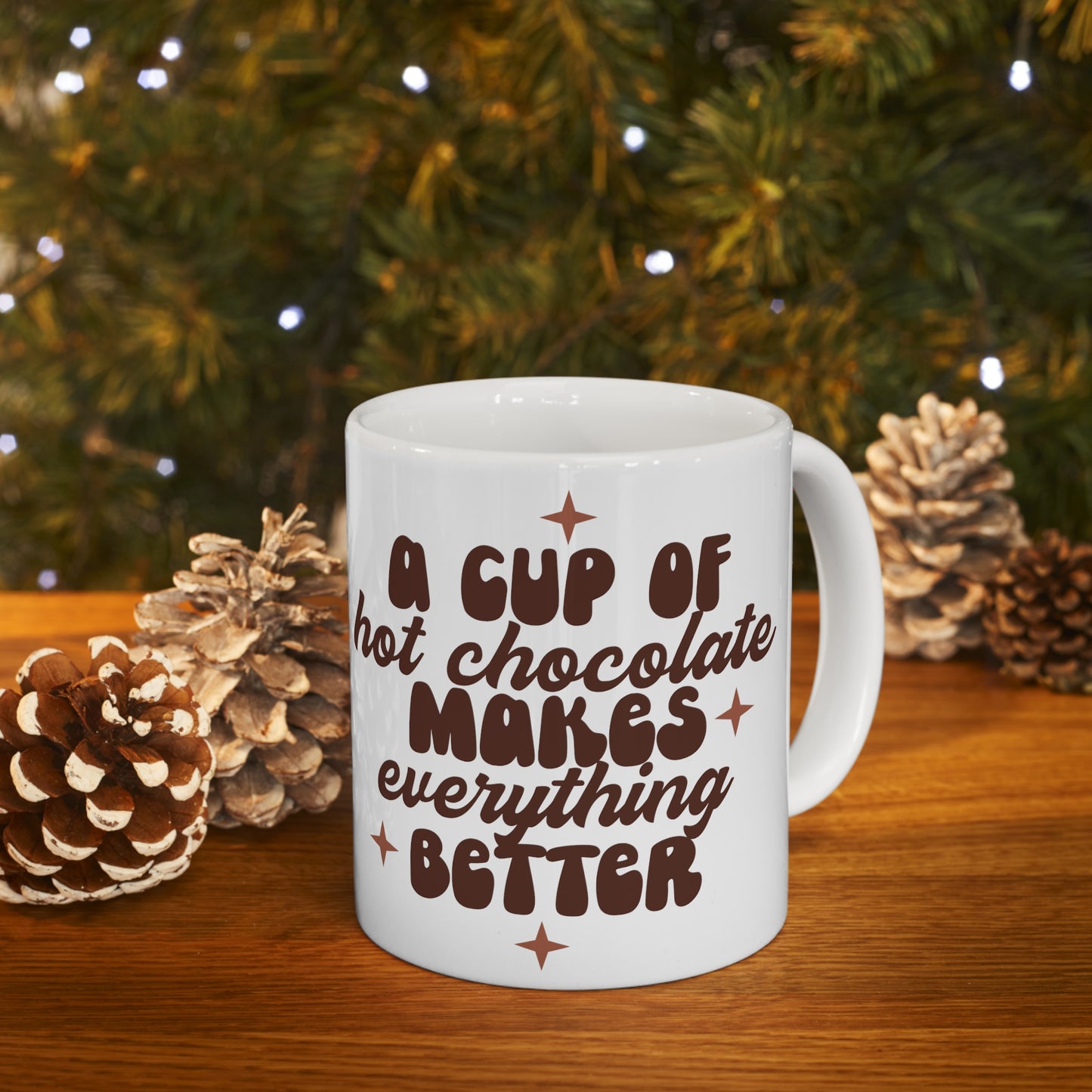 A Cup of Hot Chocolate Ceramic Mug 11oz