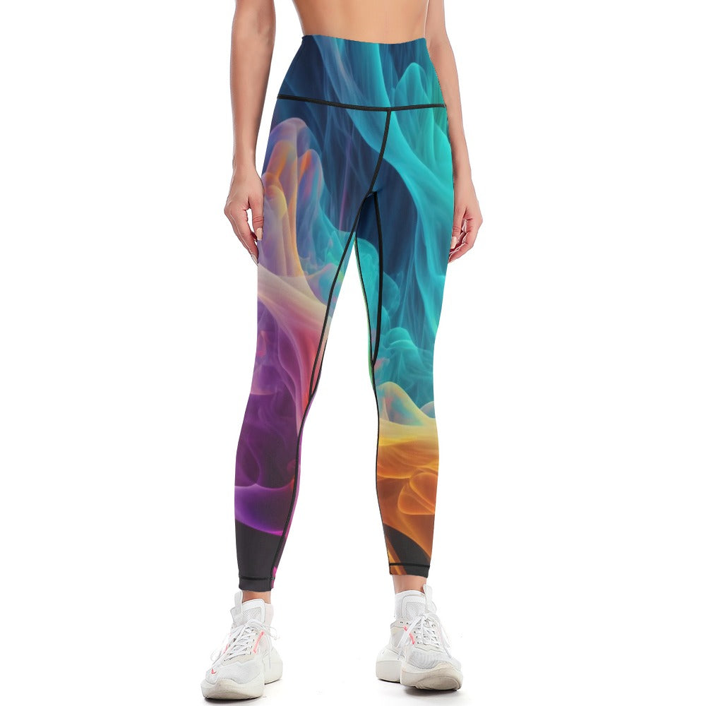Alcohol Ink Smoke Women's Comfort Sports Yoga Pants