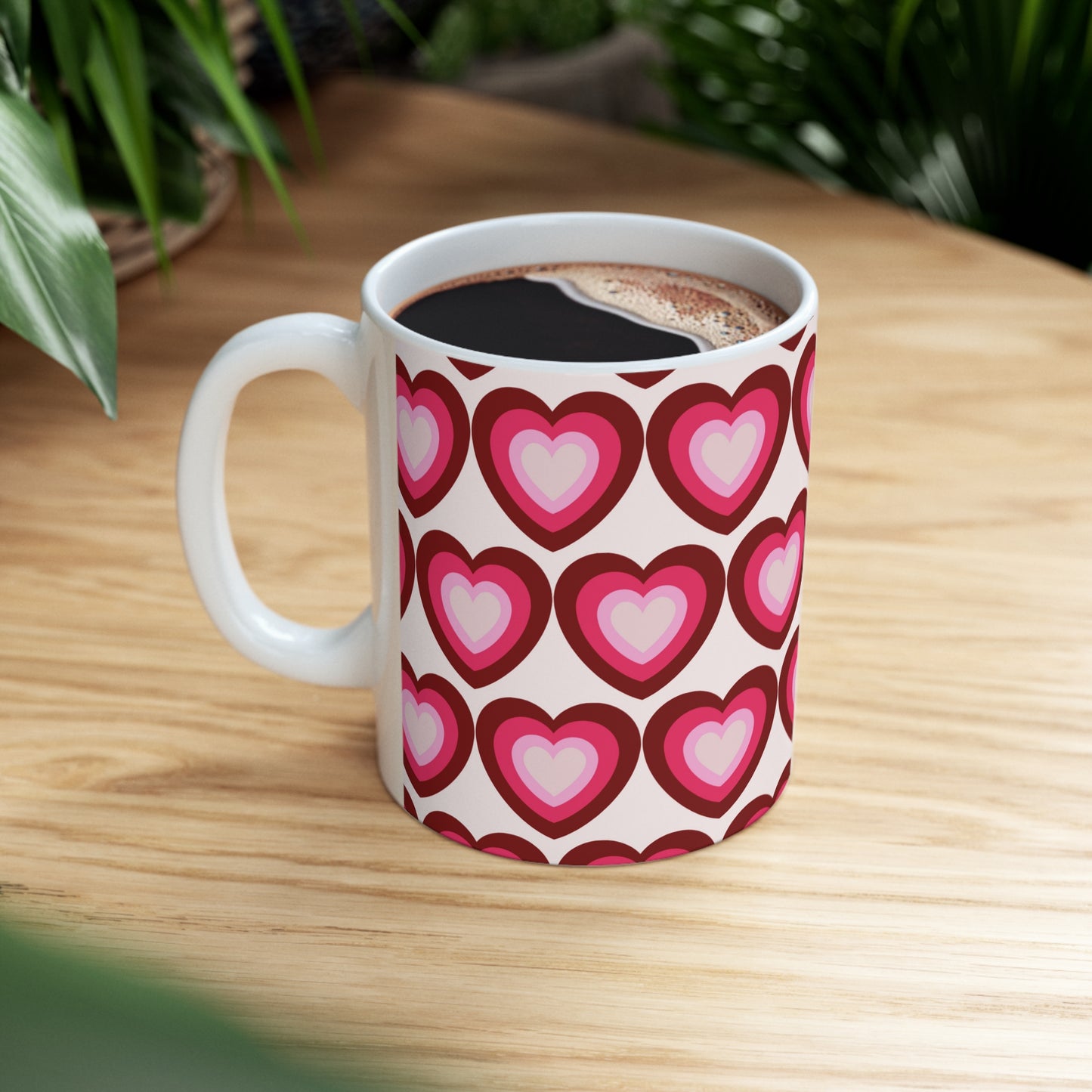 Hearts Ceramic Mug 11oz