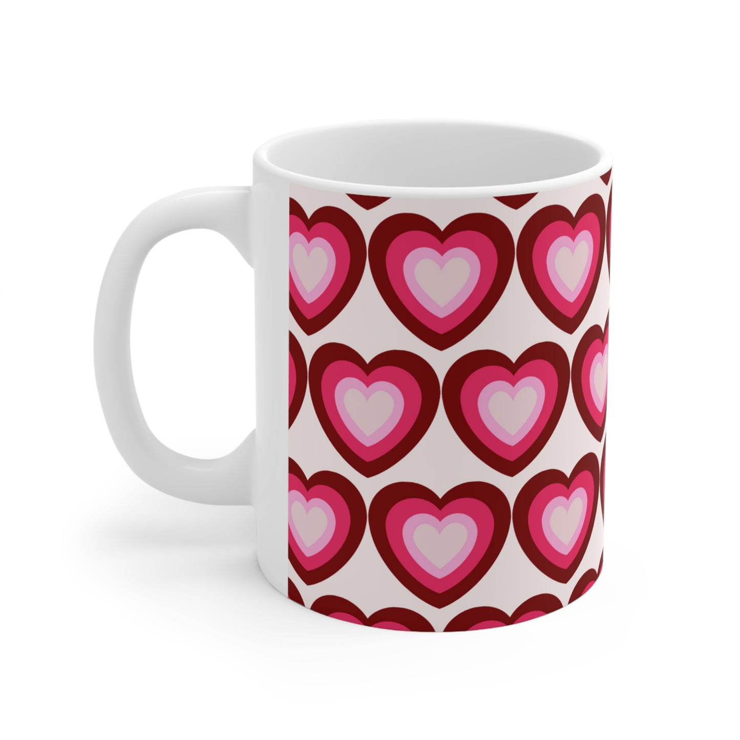 Hearts Ceramic Mug 11oz