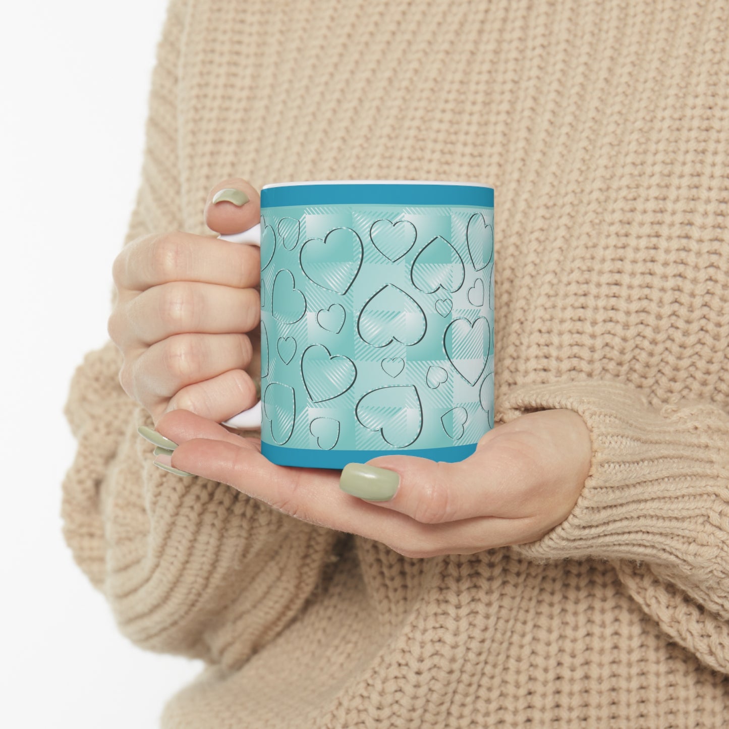 Blue Buffalo Plaid Ceramic Mug 11oz