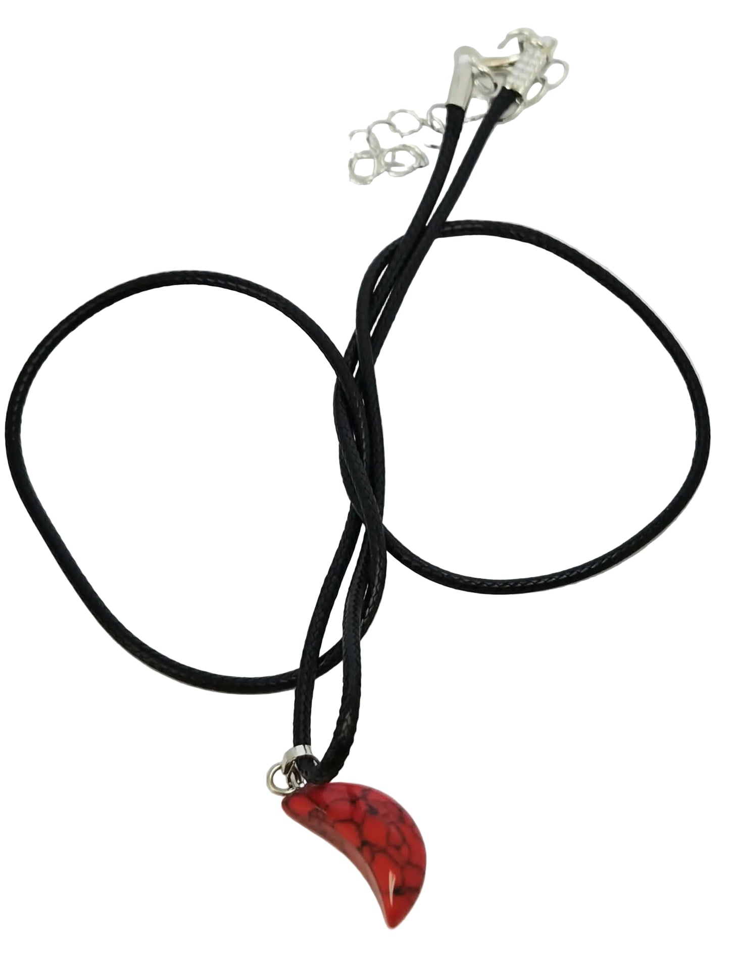 Red Turquoise Moon Necklace