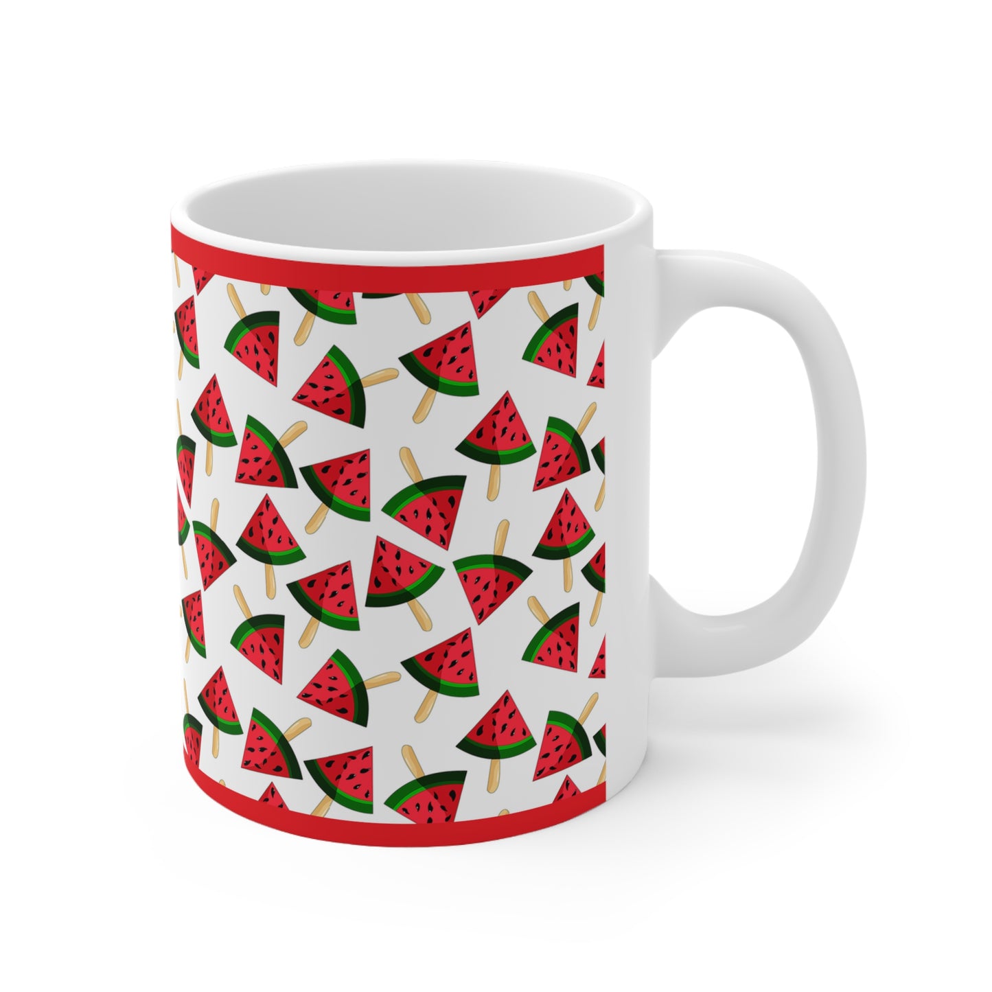 Watermelon On A Stick Ceramic Mug 11oz