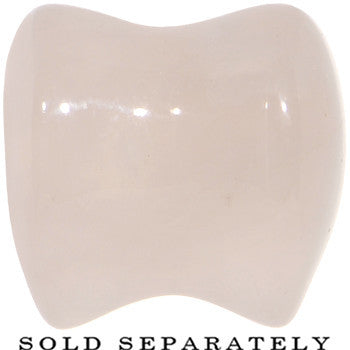 00G Natural Rose Flower Quartz Sweet Heart Stone Saddle Plug