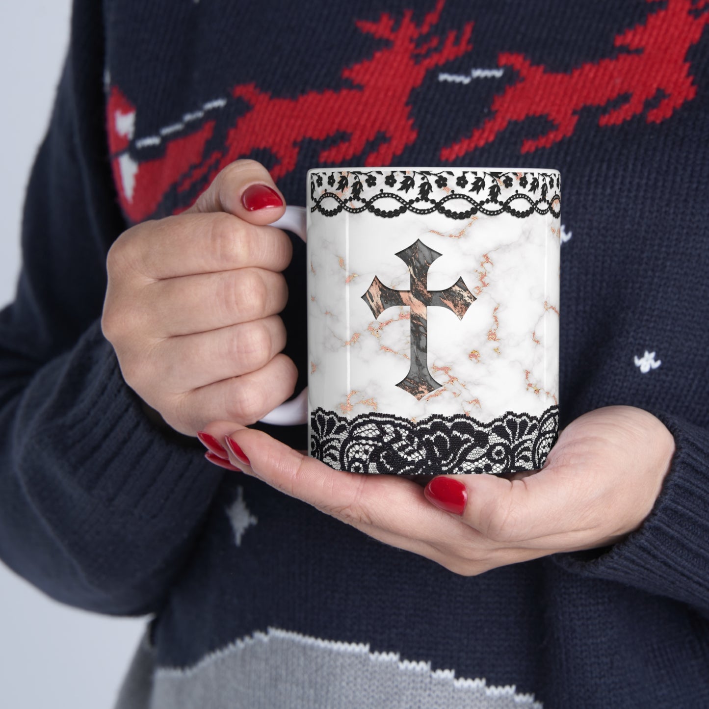 Cross Ceramic Mug 11oz