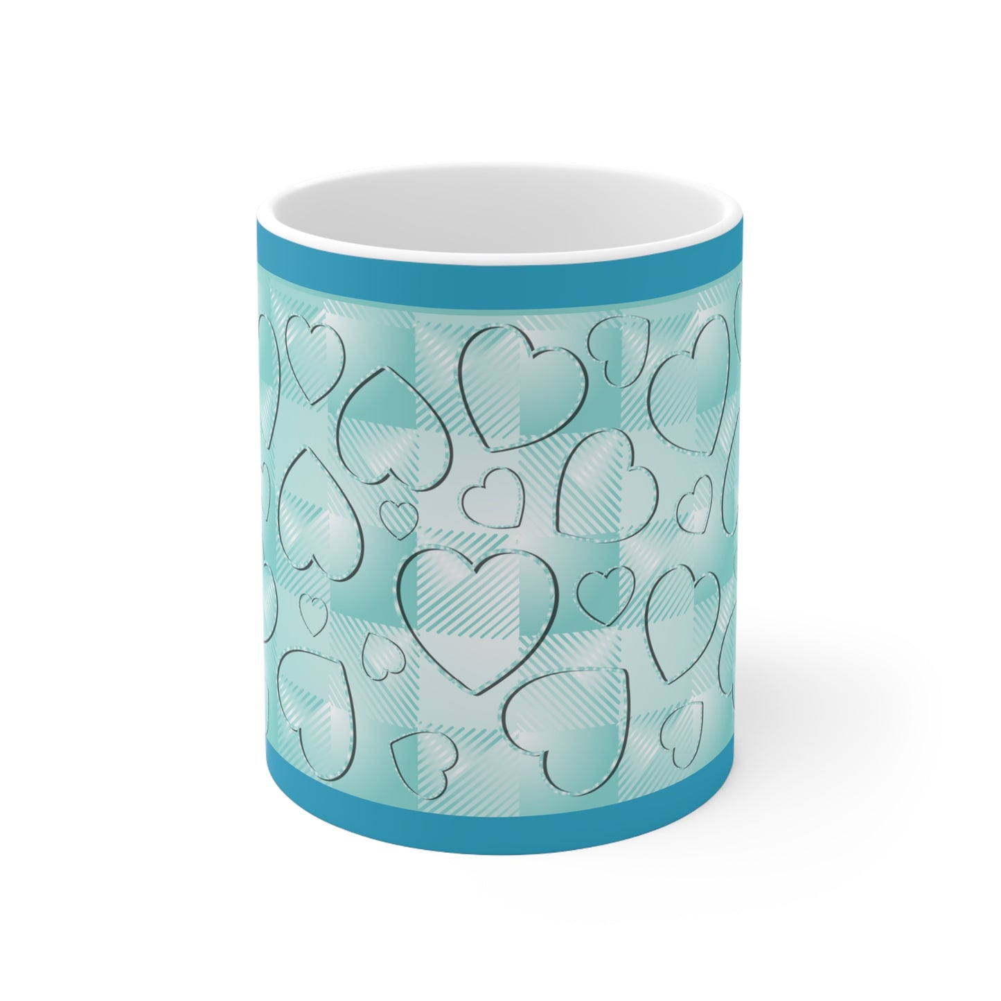 Blue Buffalo Plaid Ceramic Mug 11oz
