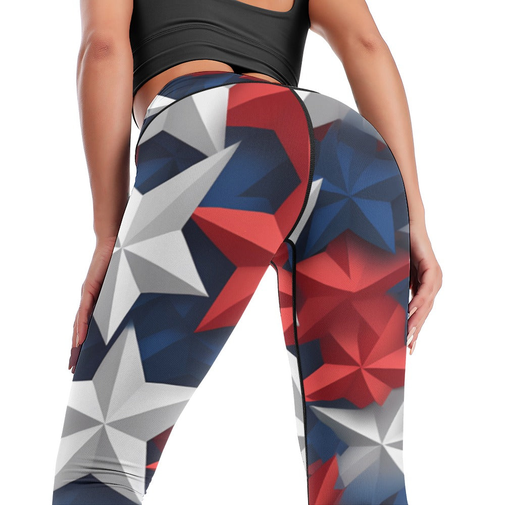 RWB Stars Women's Comfort Sports Yoga Pants