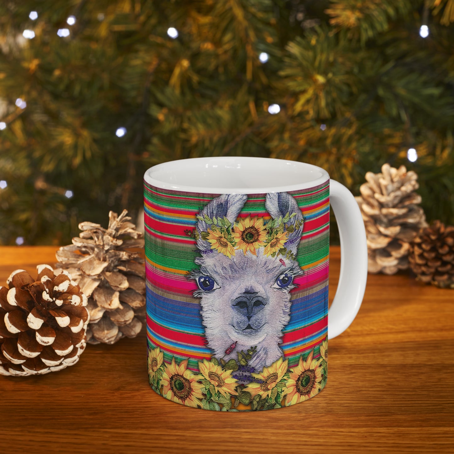 Western Llama Ceramic Mug 11oz