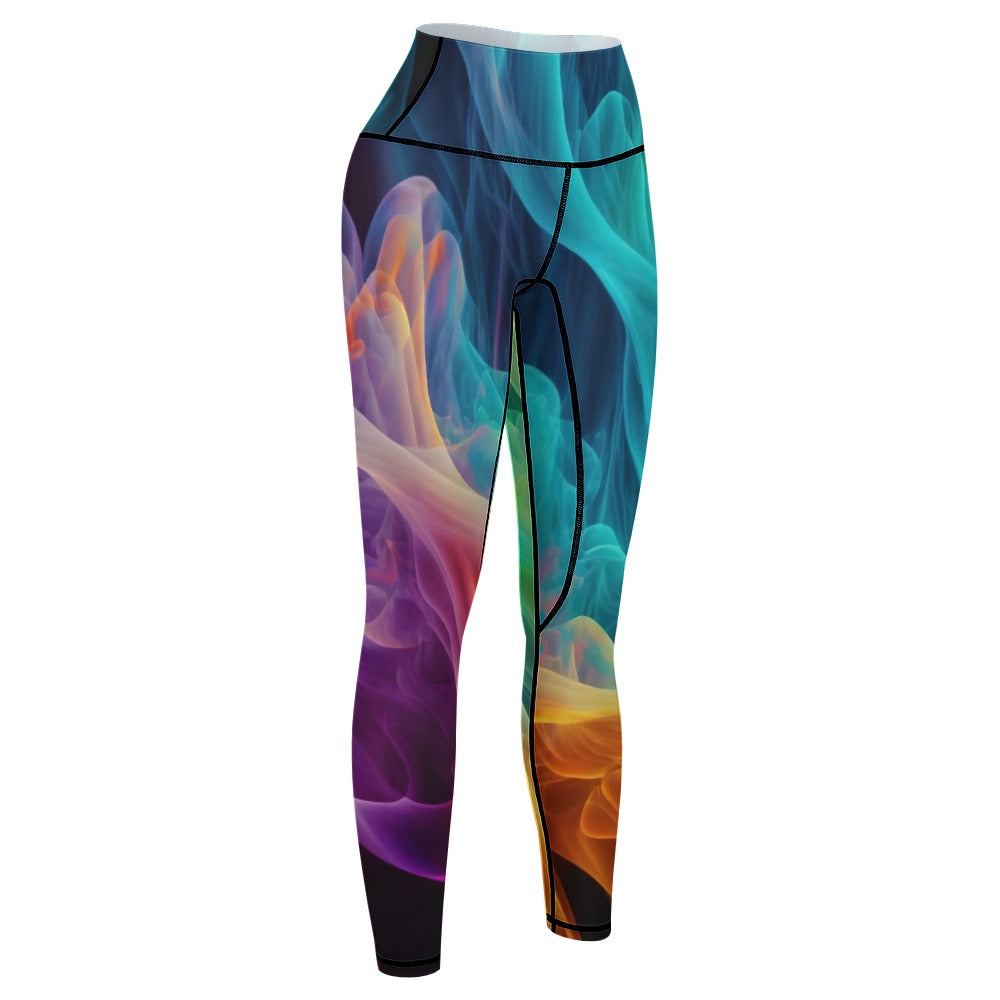 Alcohol Ink Smoke Women's Comfort Sports Yoga Pants