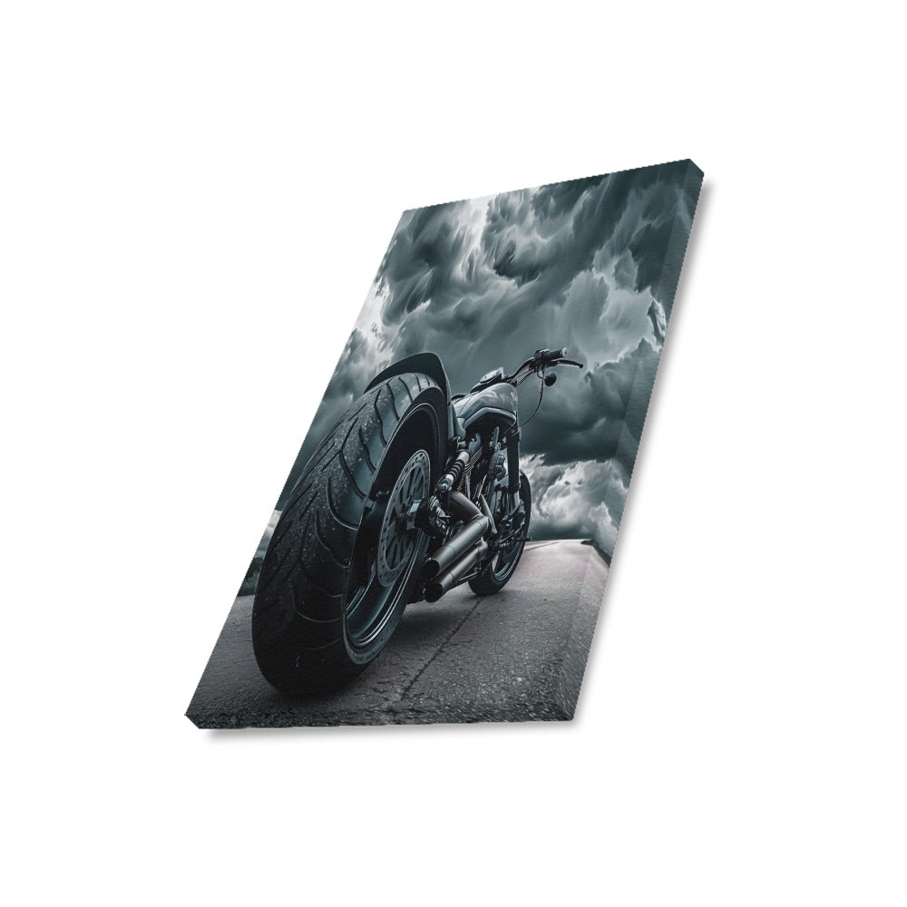 Motorcycle Framed Canvas Print