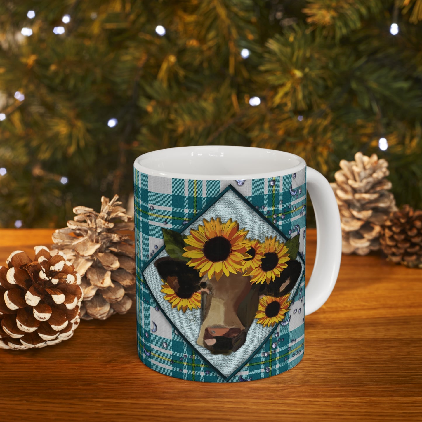 Farmhouse Cow Ceramic Mug 11oz