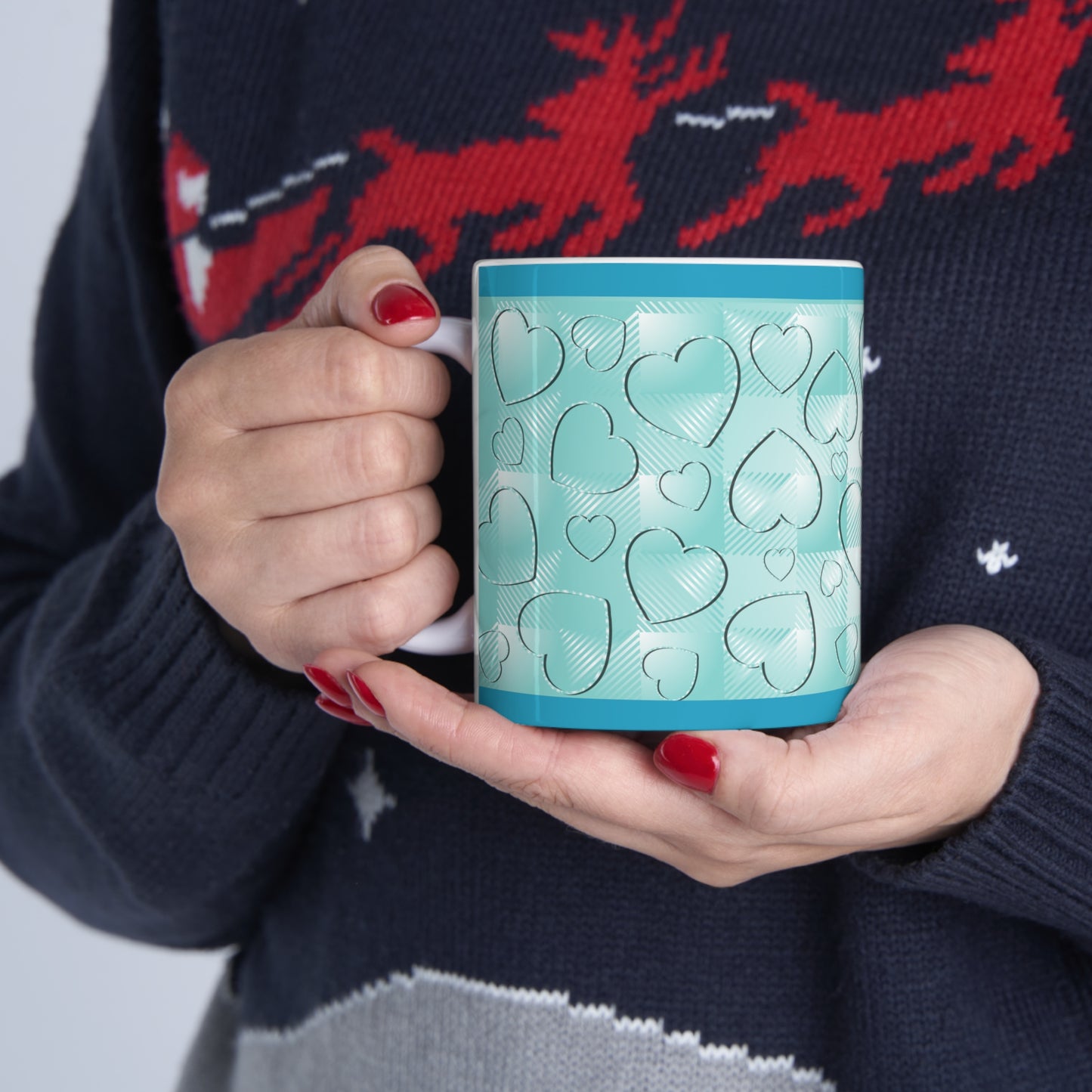 Blue Buffalo Plaid Ceramic Mug 11oz