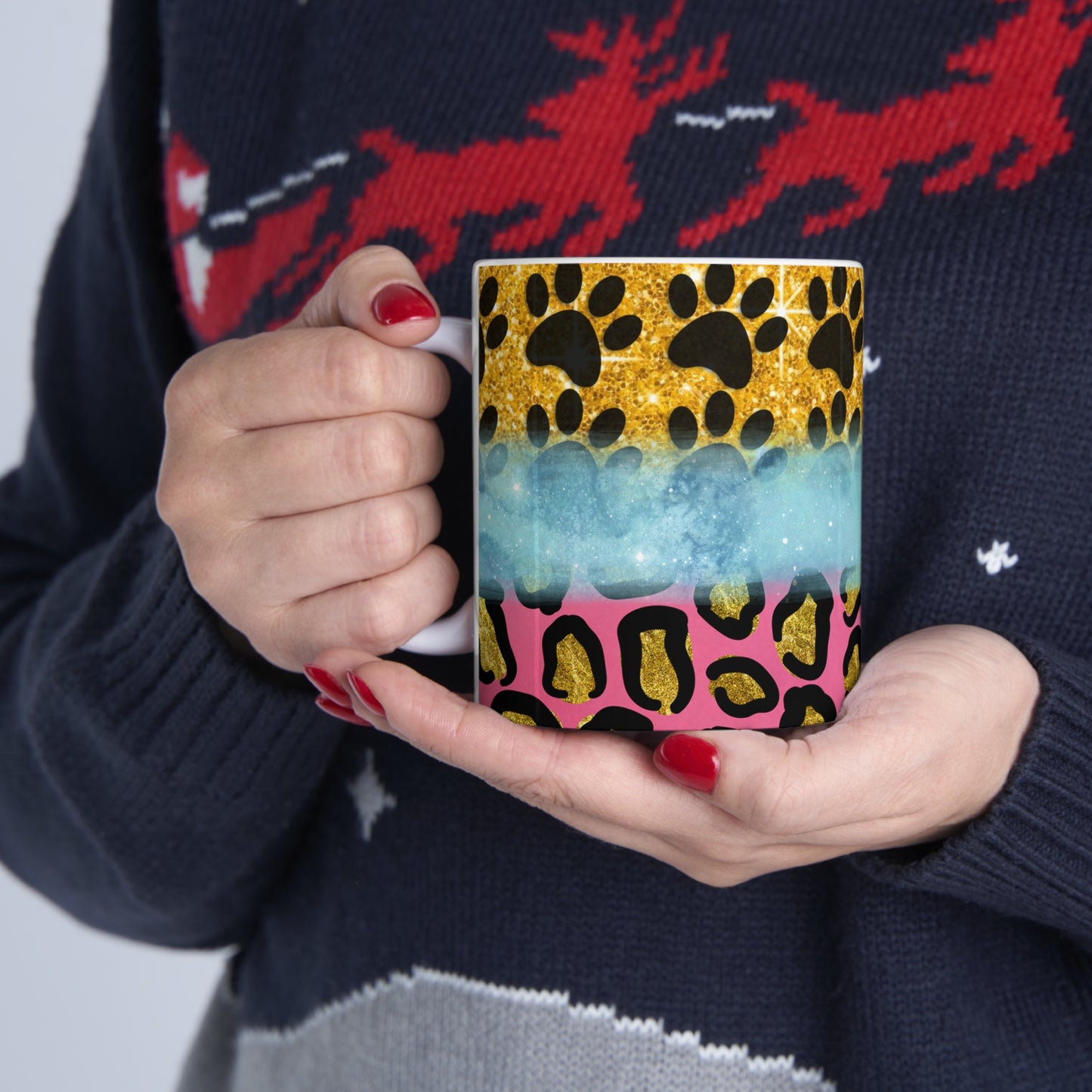 Paws and Animal Print Ceramic Mug 11oz