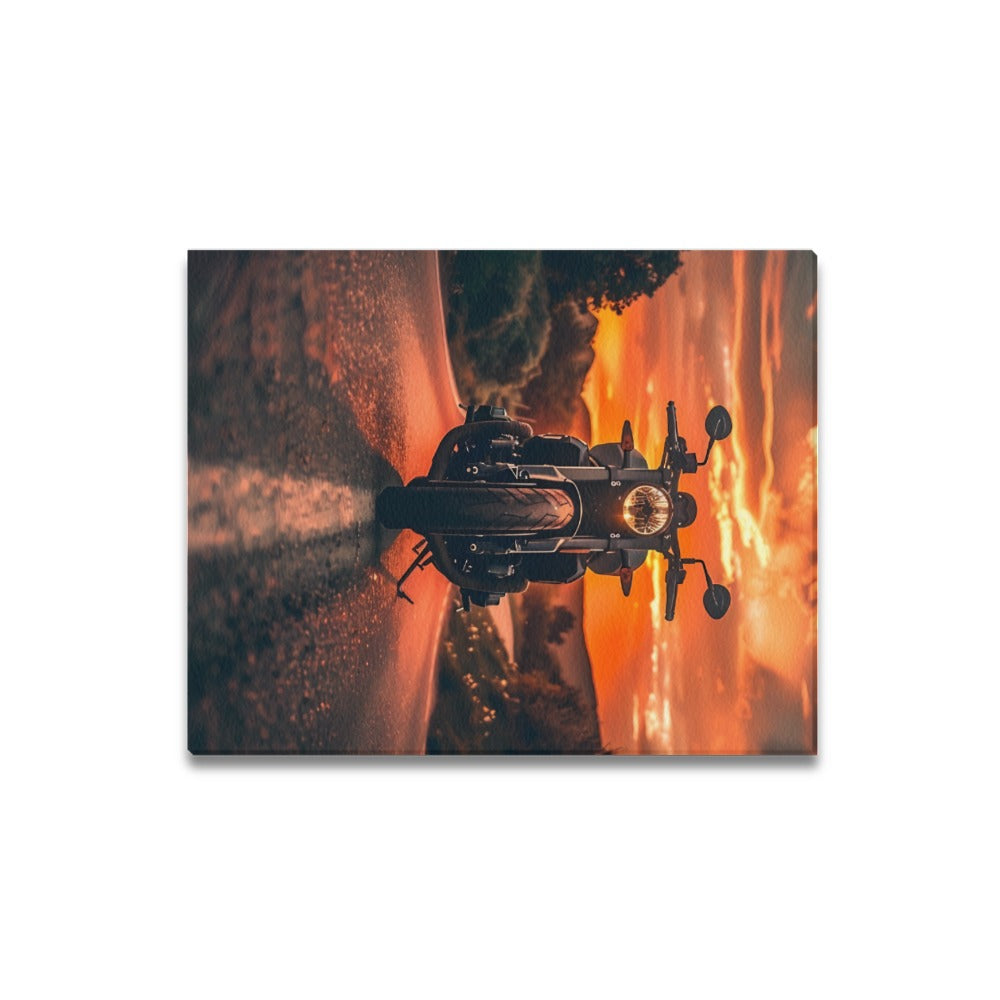 Motorcycle Framed Canvas Print