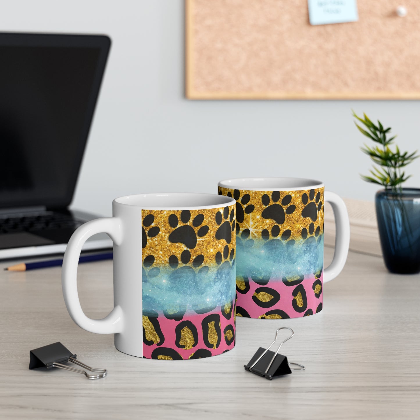 Paws and Animal Print Ceramic Mug 11oz