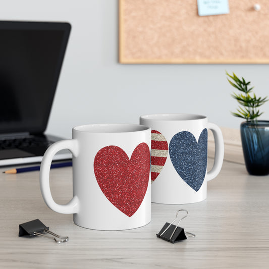 American Hearts Ceramic Mug 11oz