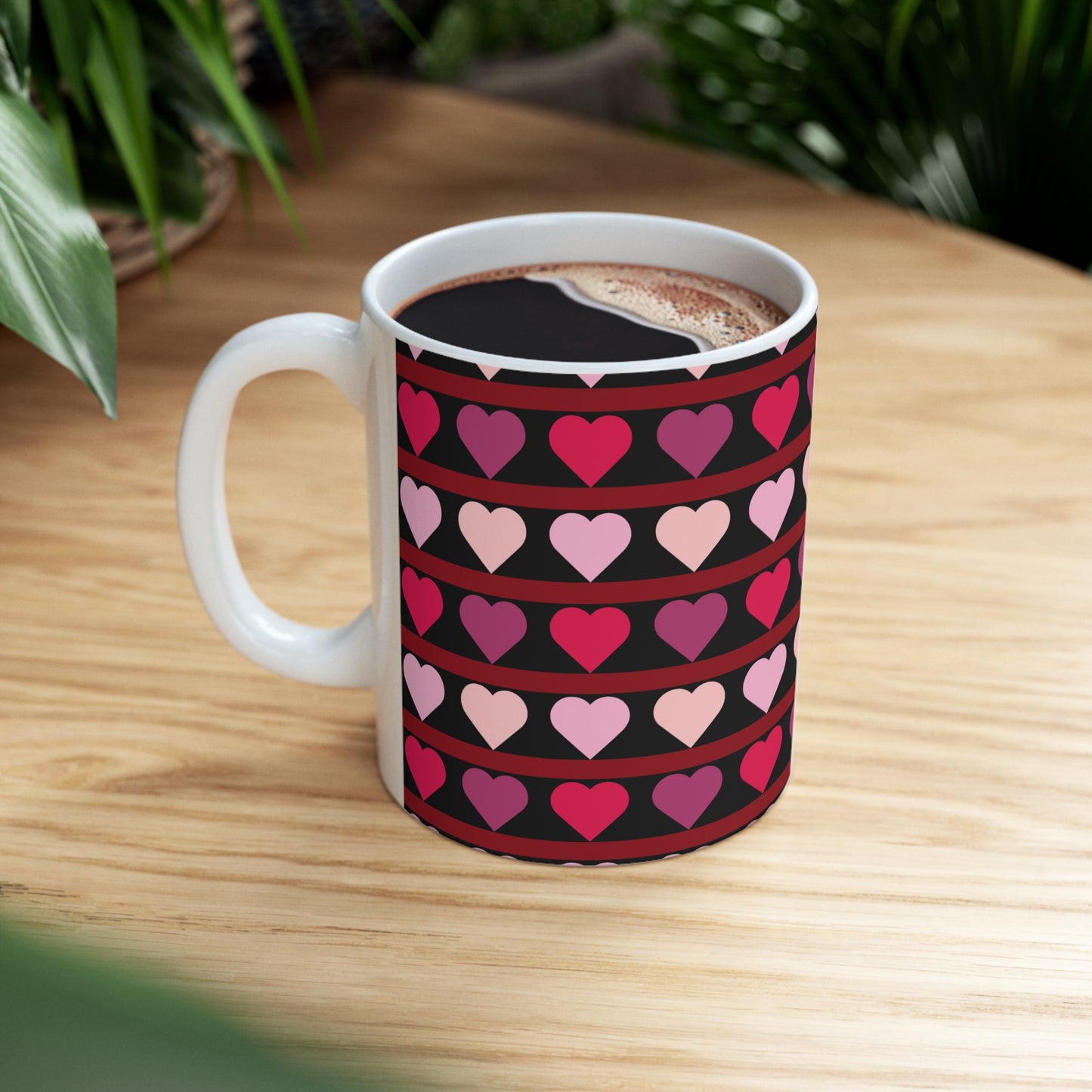 Hearts Ceramic Mug 11oz