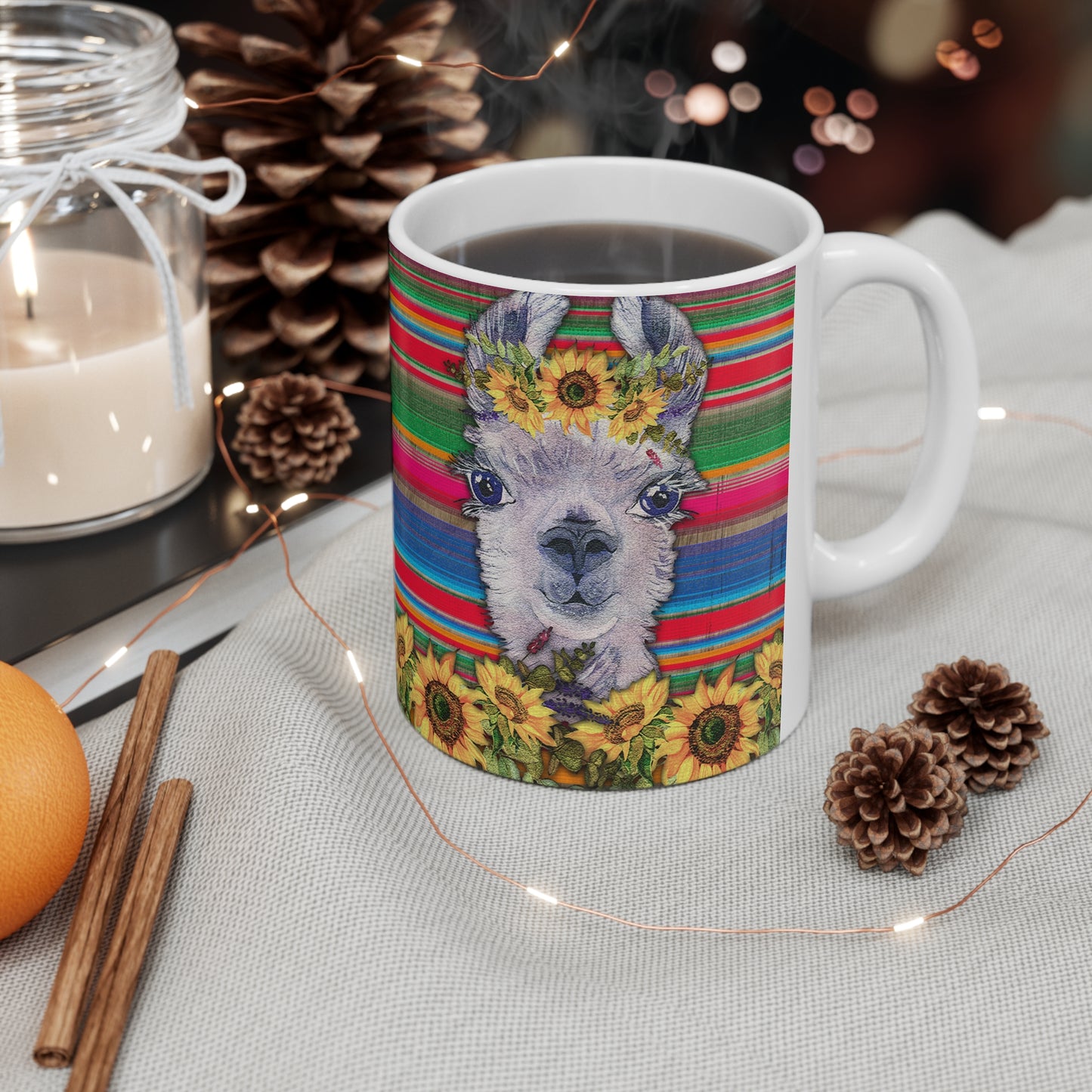 Western Llama Ceramic Mug 11oz