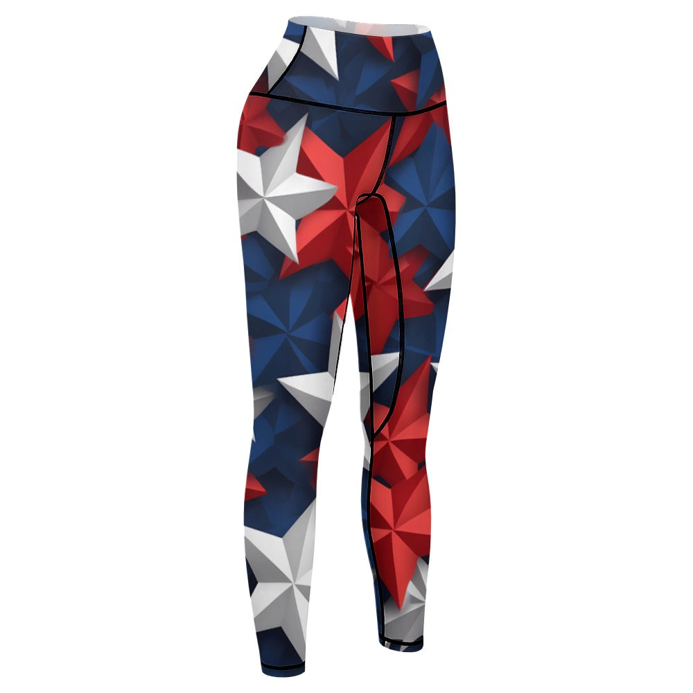 RWB Stars Women's Comfort Sports Yoga Pants