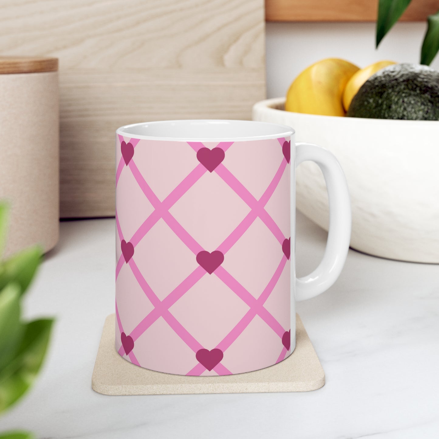 Hearts Ceramic Mug 11oz