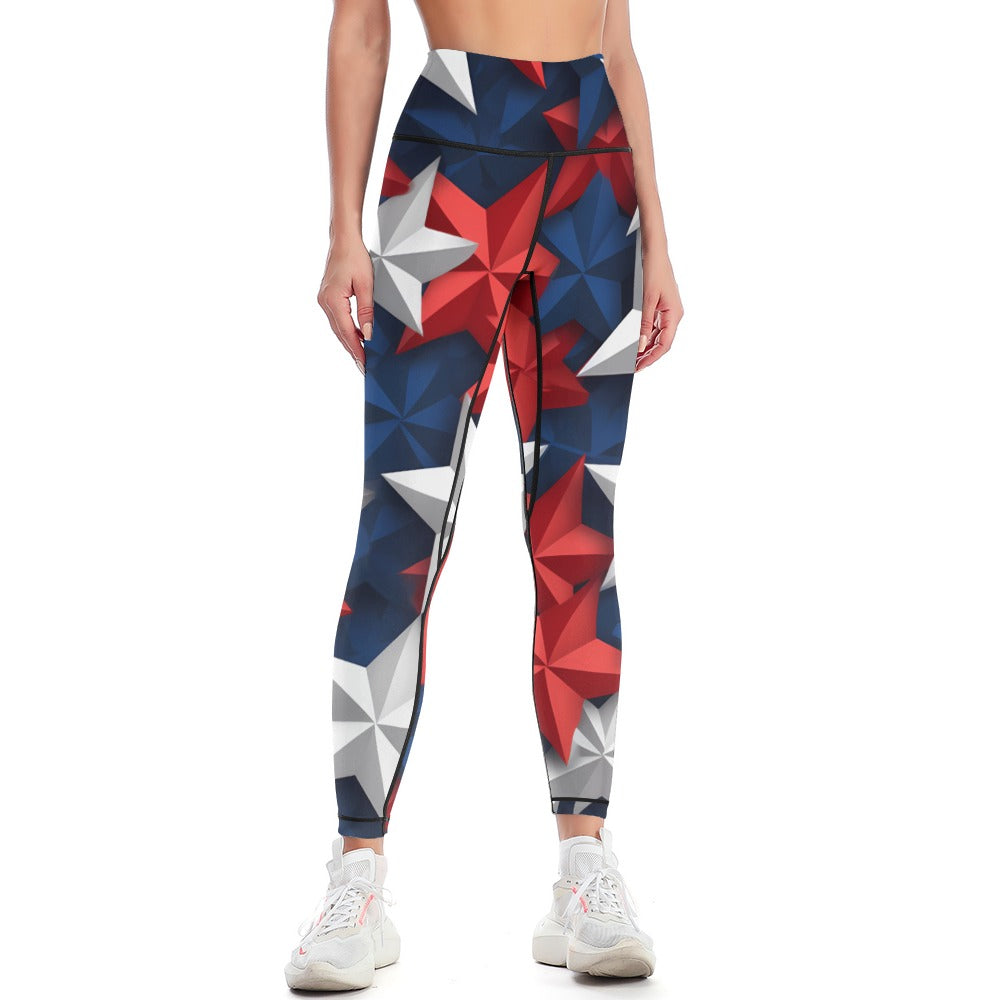 RWB Stars Women's Comfort Sports Yoga Pants
