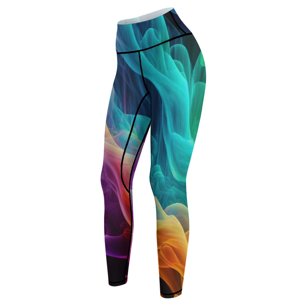 Alcohol Ink Smoke Women's Comfort Sports Yoga Pants