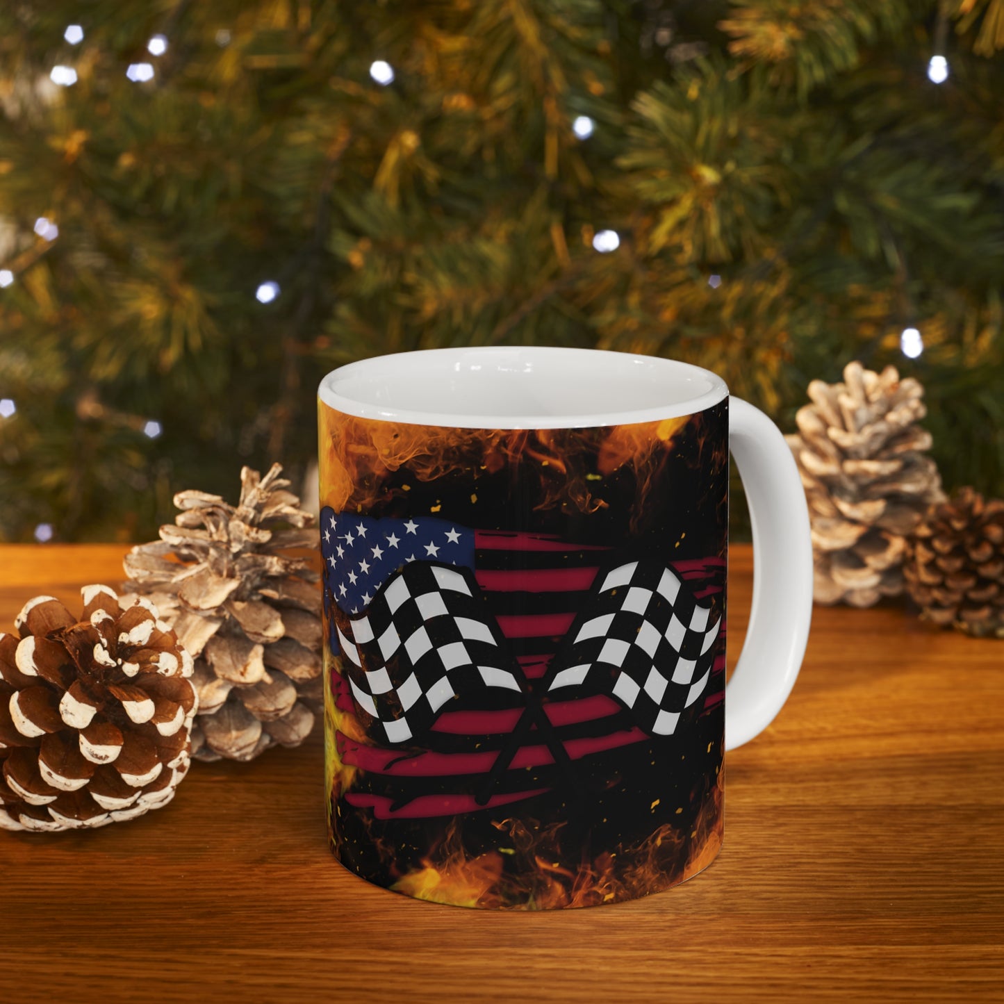 Firefighter Flags Ceramic Mug 11oz
