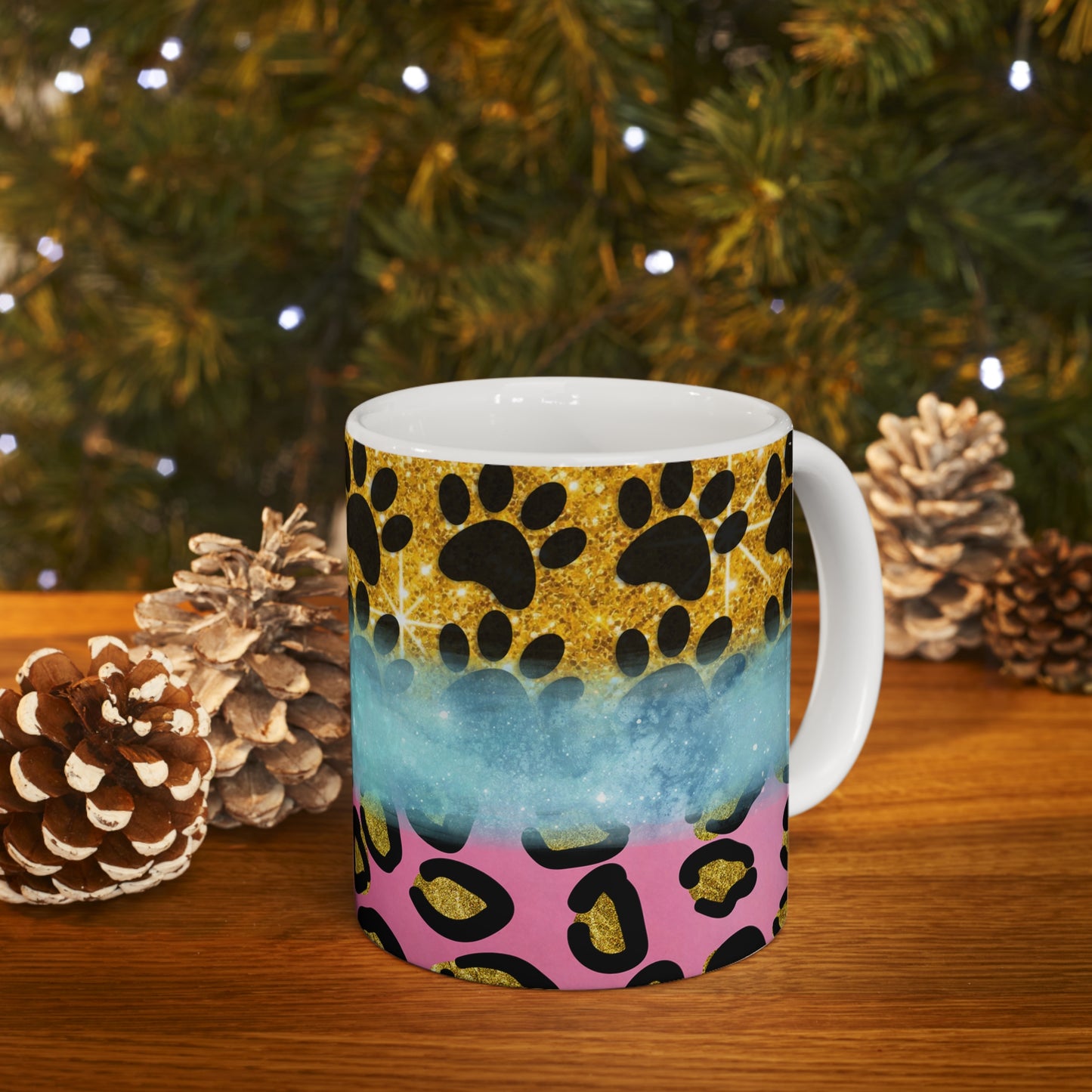 Paws and Animal Print Ceramic Mug 11oz