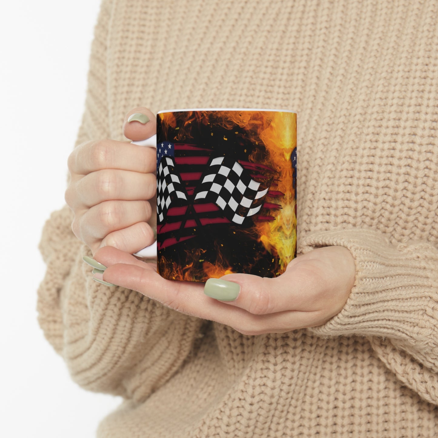 Firefighter Flags Ceramic Mug 11oz
