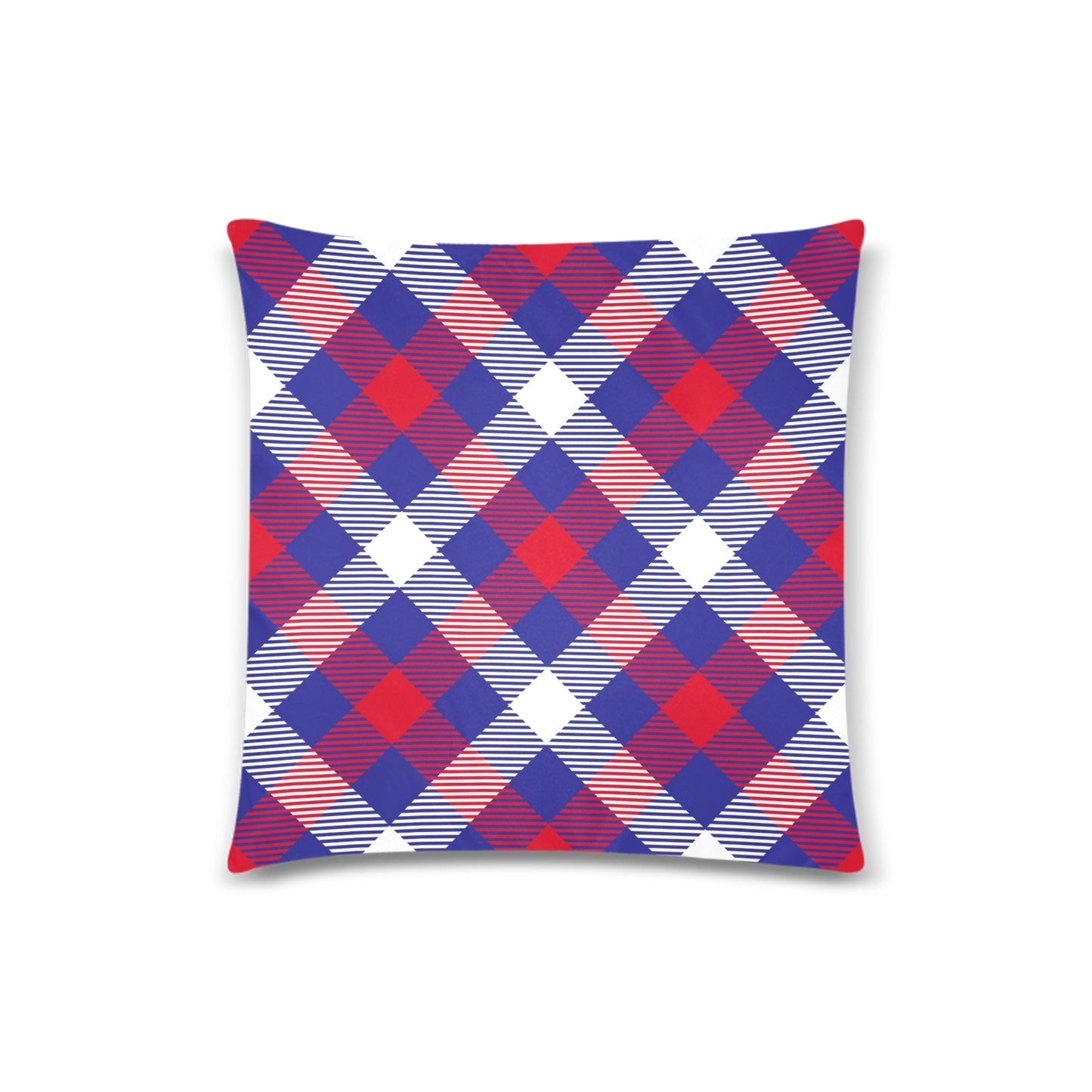 RWB Plaid Throw Pillow Cover