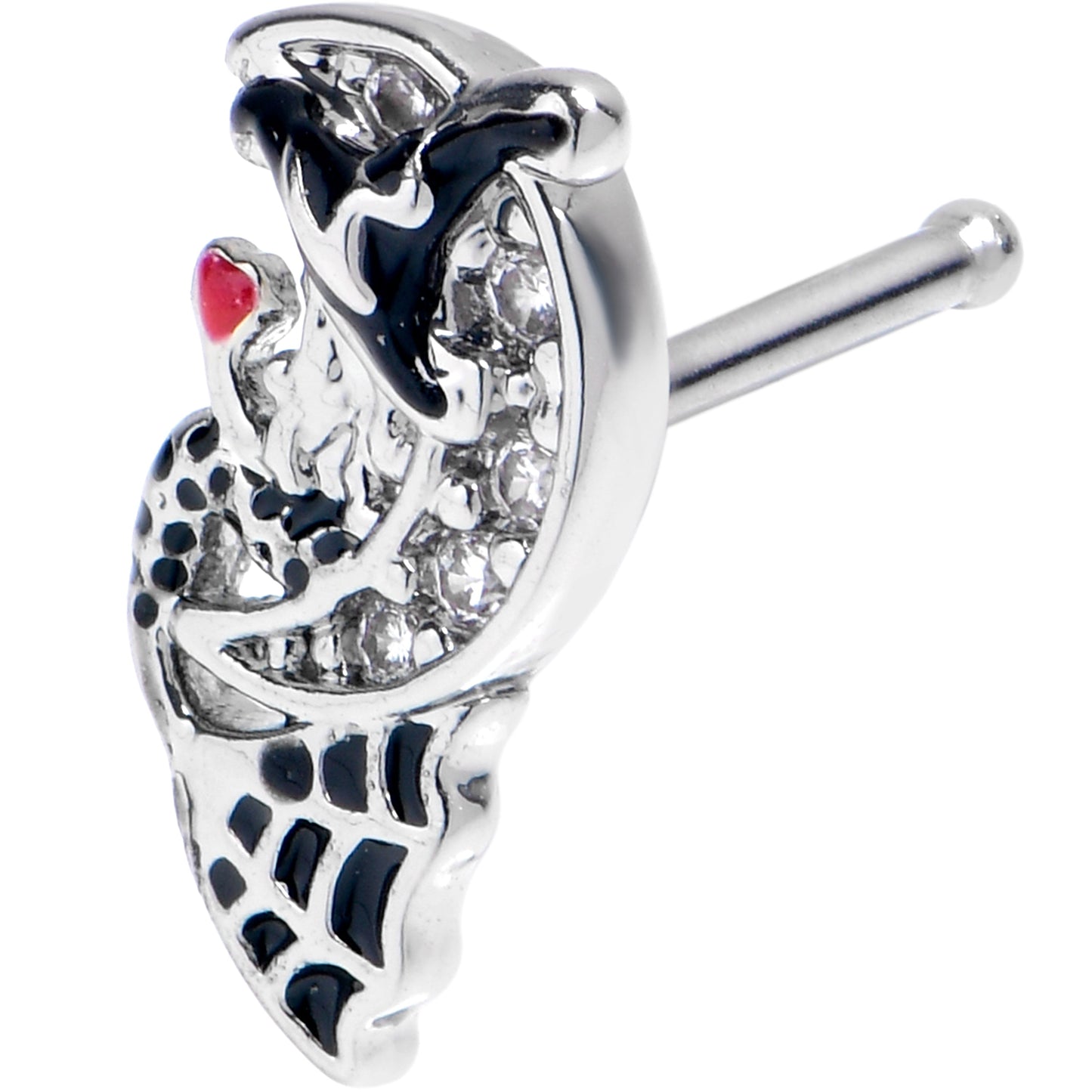 20G 7mm Crescent Moon Witch Halloween Nose Bone