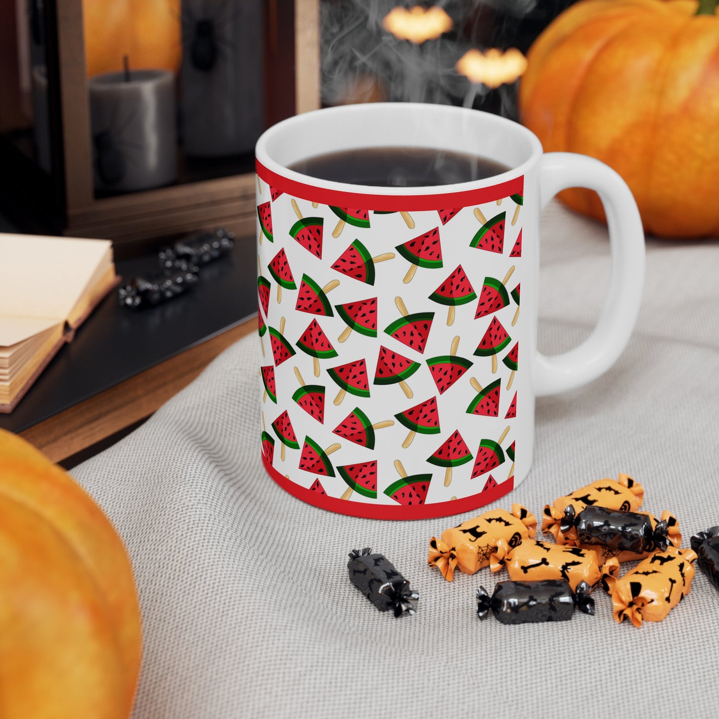 Watermelon On A Stick Ceramic Mug 11oz