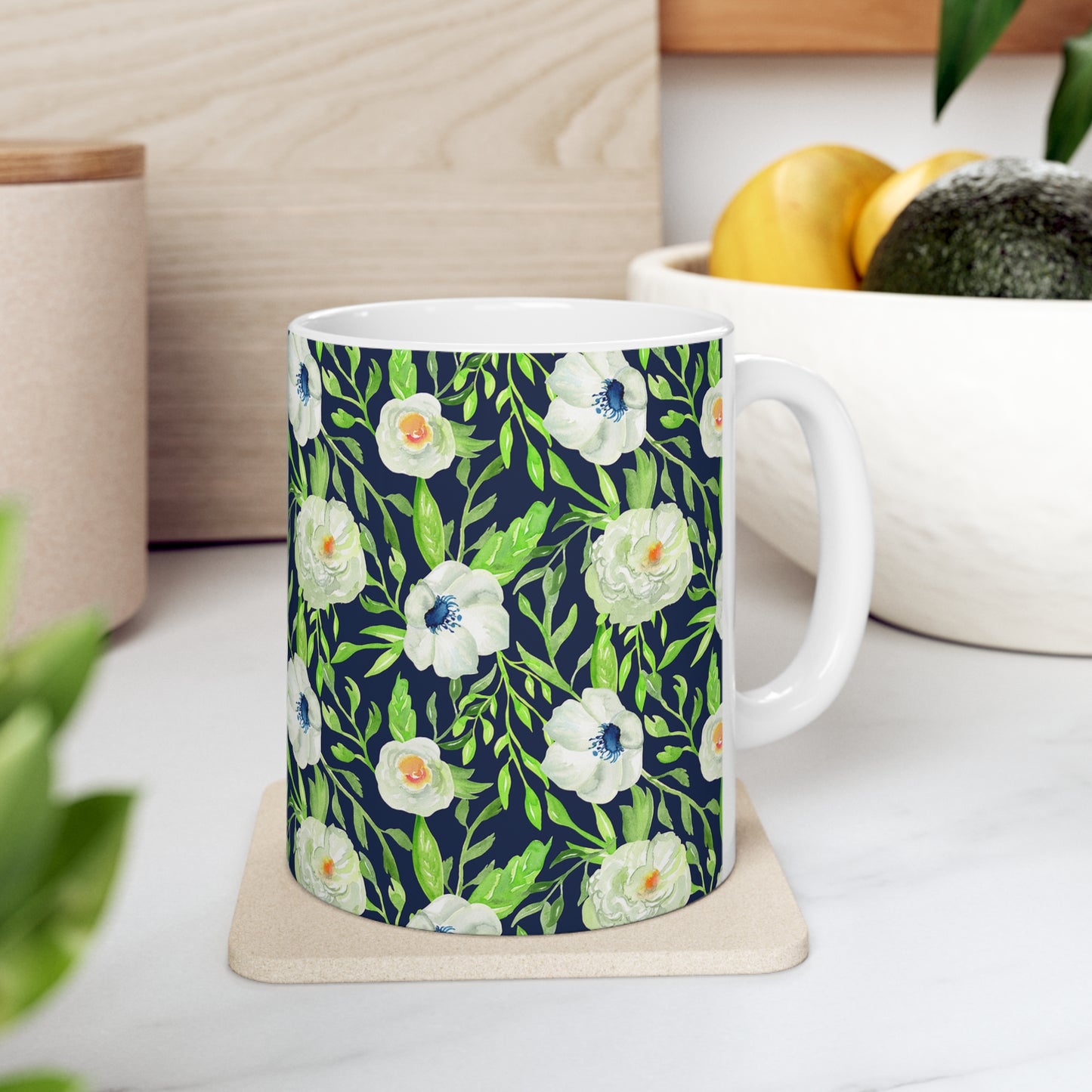 Floral Ceramic Mug 11oz