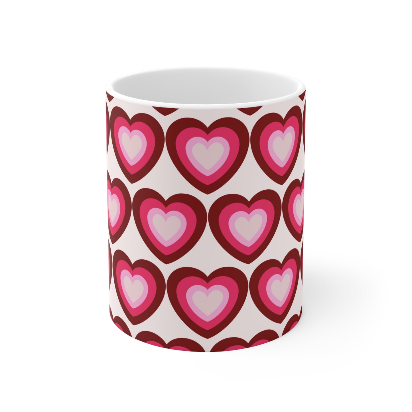 Hearts Ceramic Mug 11oz