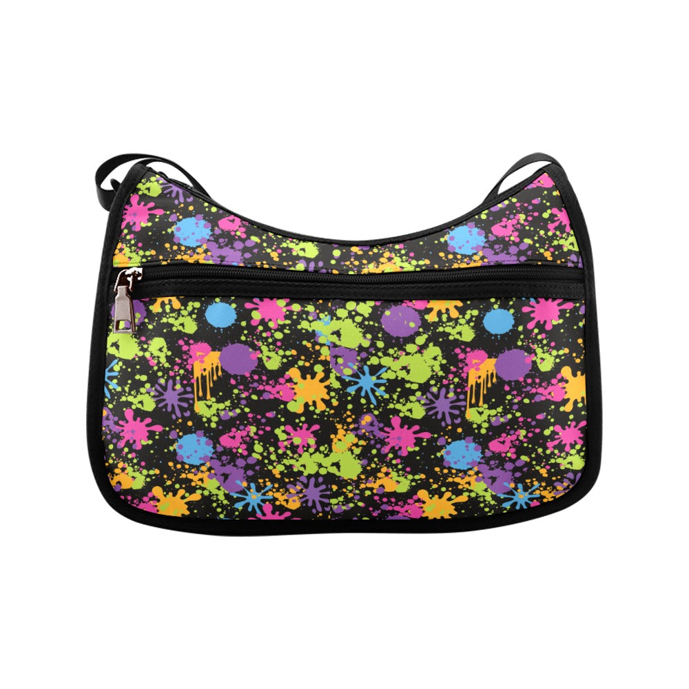 Neon Paint Splatter Shoulder Bag