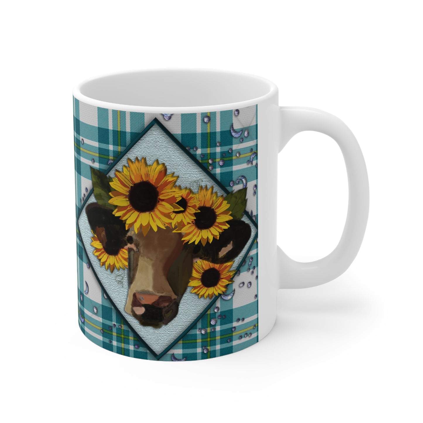 Farmhouse Cow Ceramic Mug 11oz