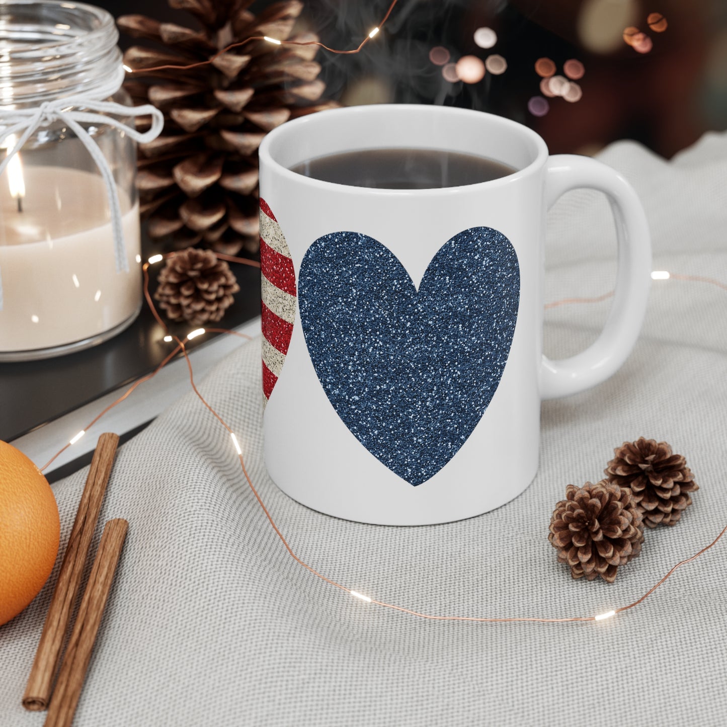 American Hearts Ceramic Mug 11oz