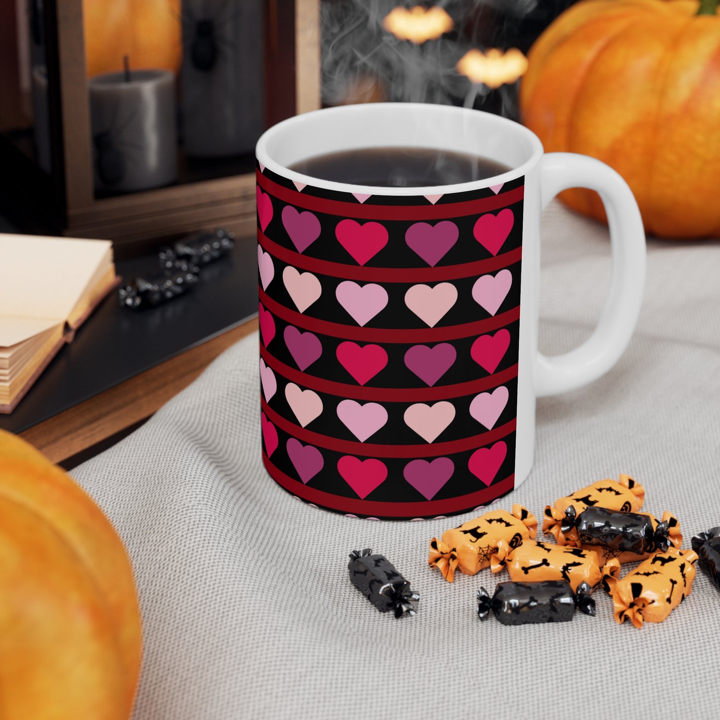 Hearts Ceramic Mug 11oz