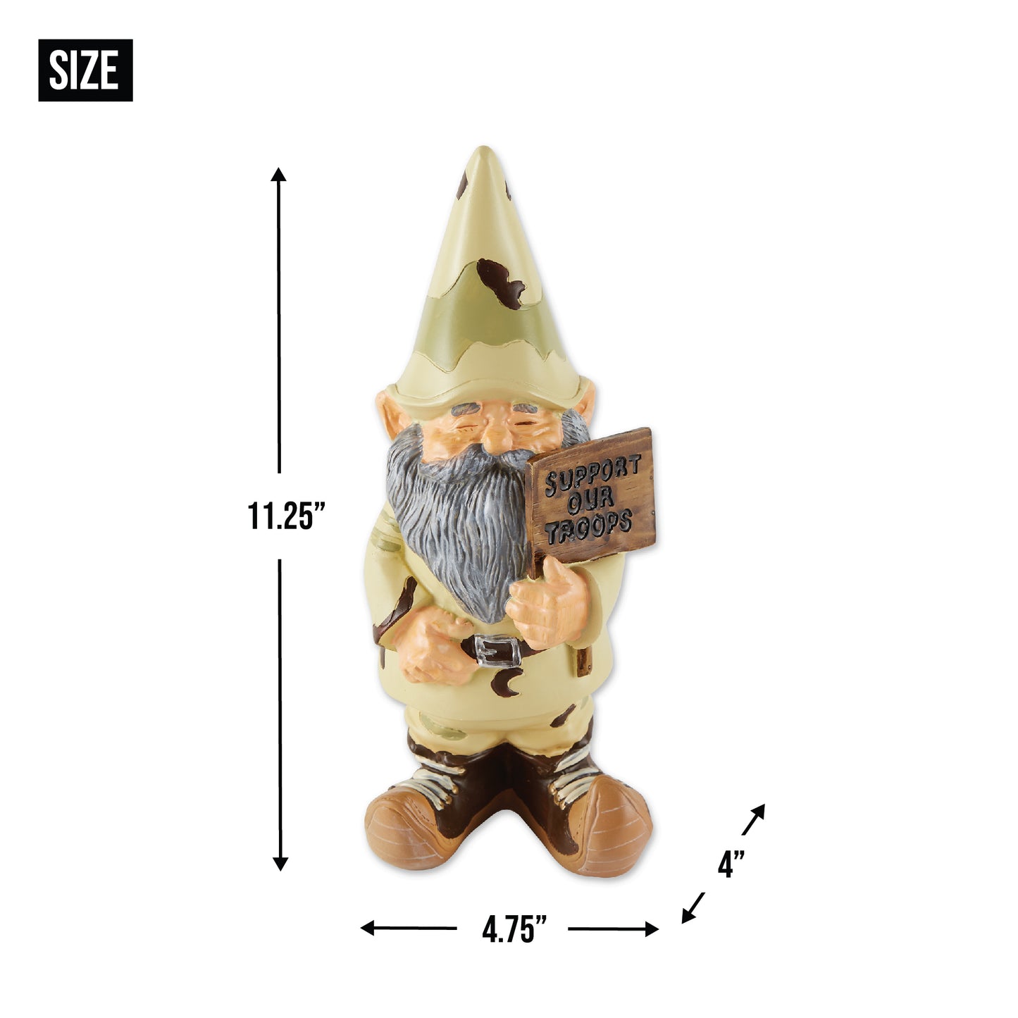 SUPPORT OUR TROOPS GNOME