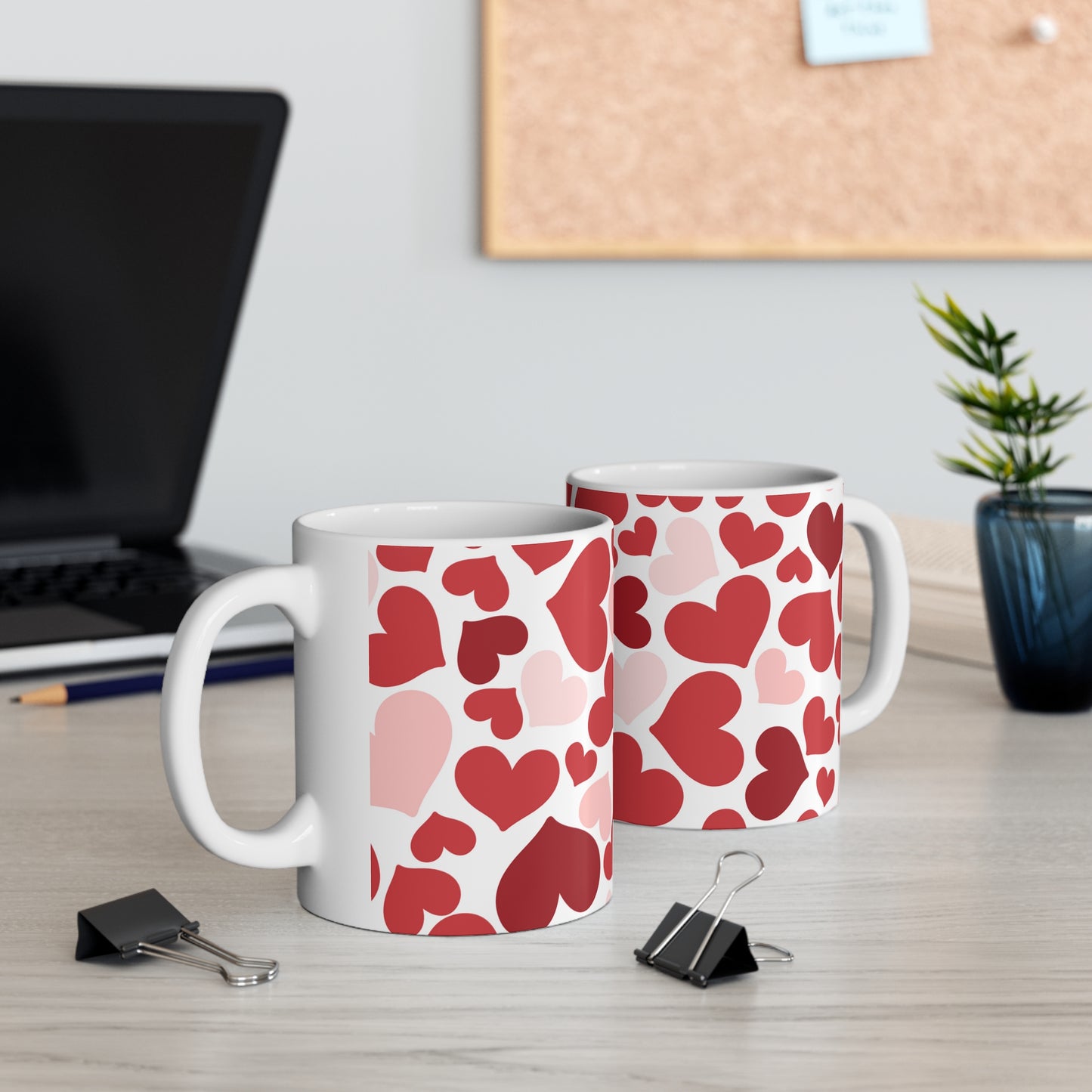 Hearts Ceramic Mug 11oz