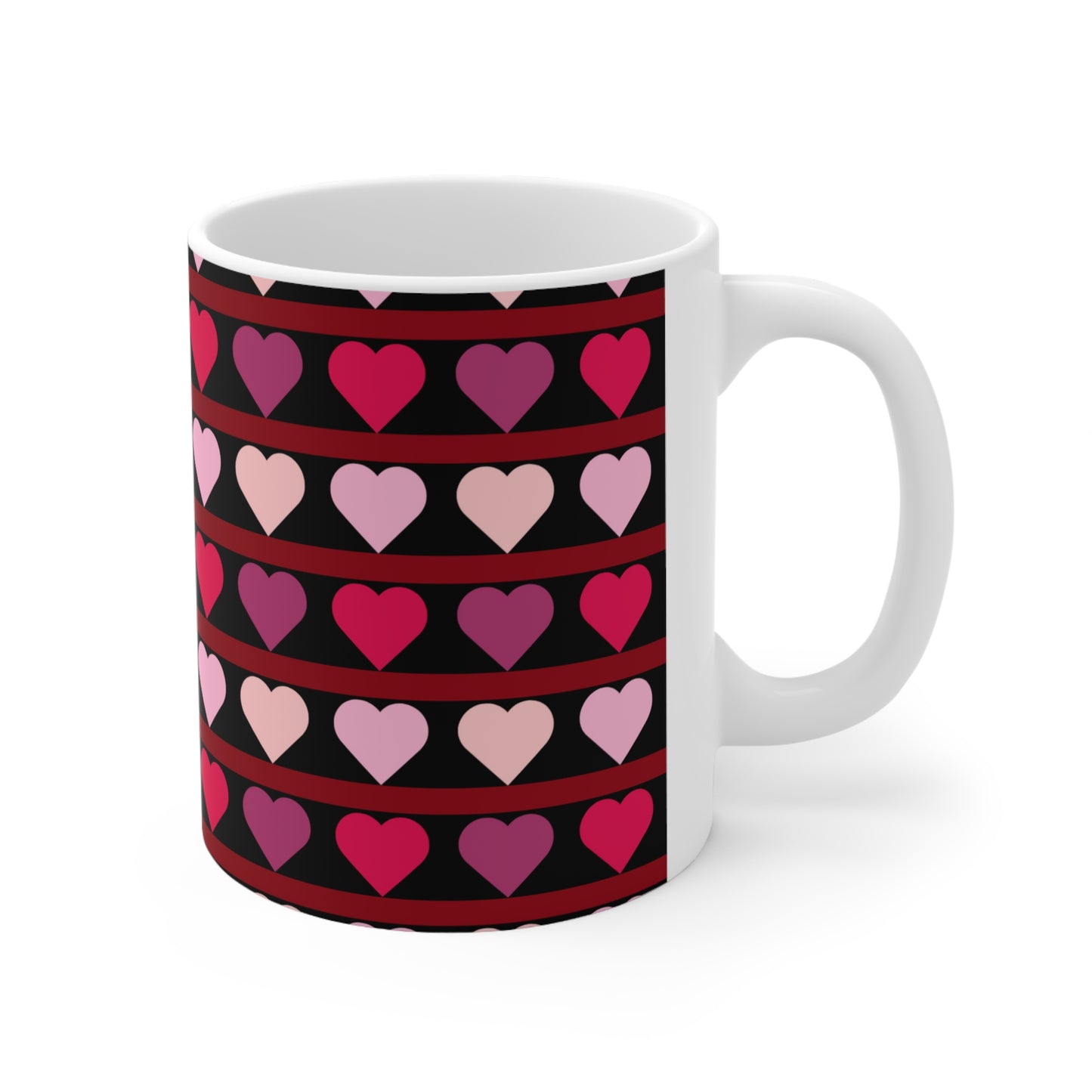 Hearts Ceramic Mug 11oz