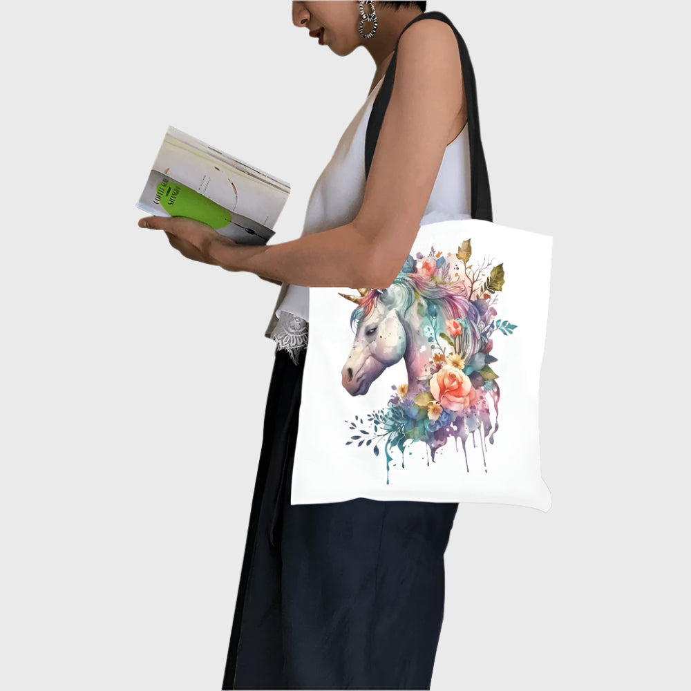 Unicorn Fantasy Canvas Tote Bag