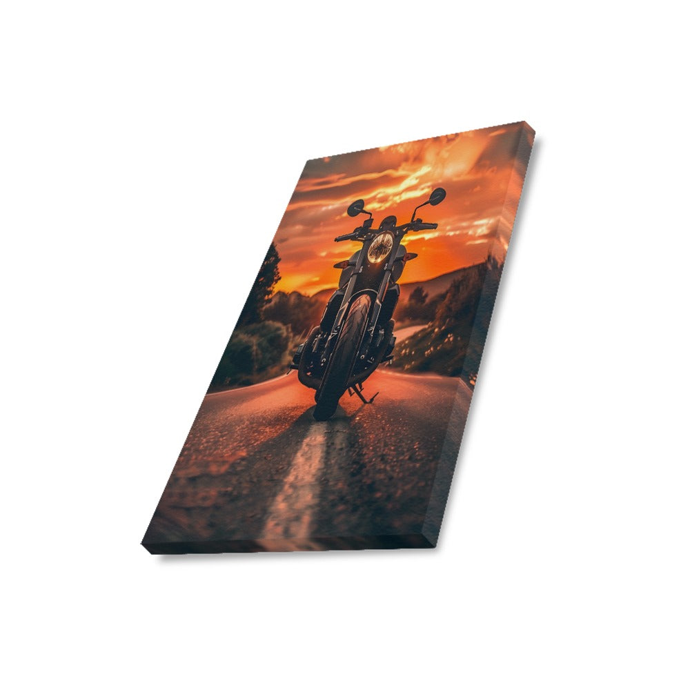 Motorcycle Framed Canvas Print