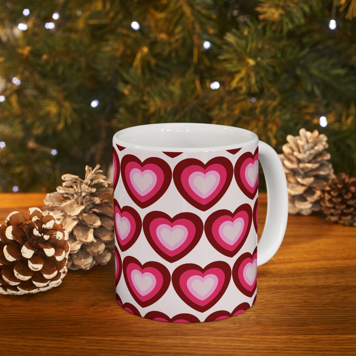 Hearts Ceramic Mug 11oz
